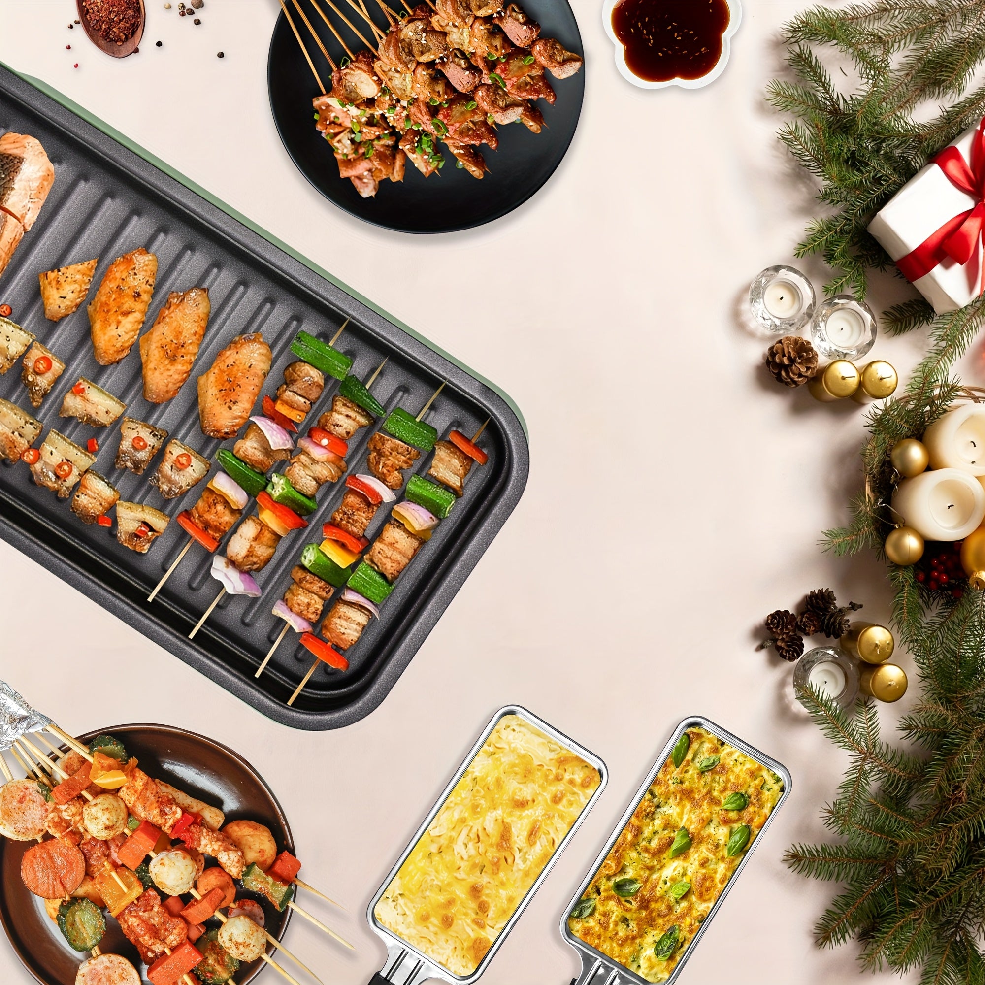 USB-Powered Electric Smokeless Indoor Grill – Stainless Steel, Compact & Efficient