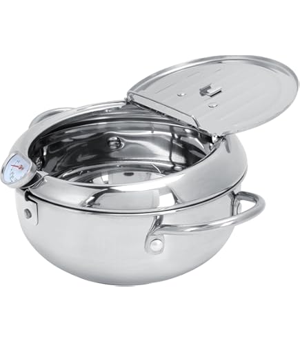 Japanese Tempura Deep Fryer Pan – Stainless Steel, Induction Compatible