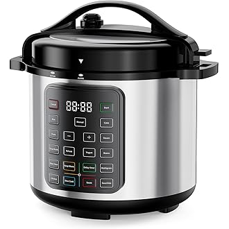 IDLE WAY Electric Pressure Cooker – 6QT Stainless Steel, Fast & Efficient Cooking