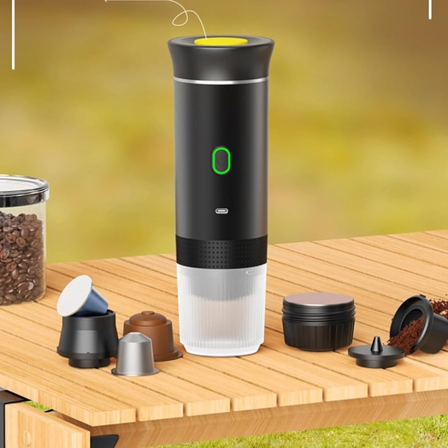 3-in-1 Portable Electric Coffee Maker – USB & Battery Powered, Semi-Automatic