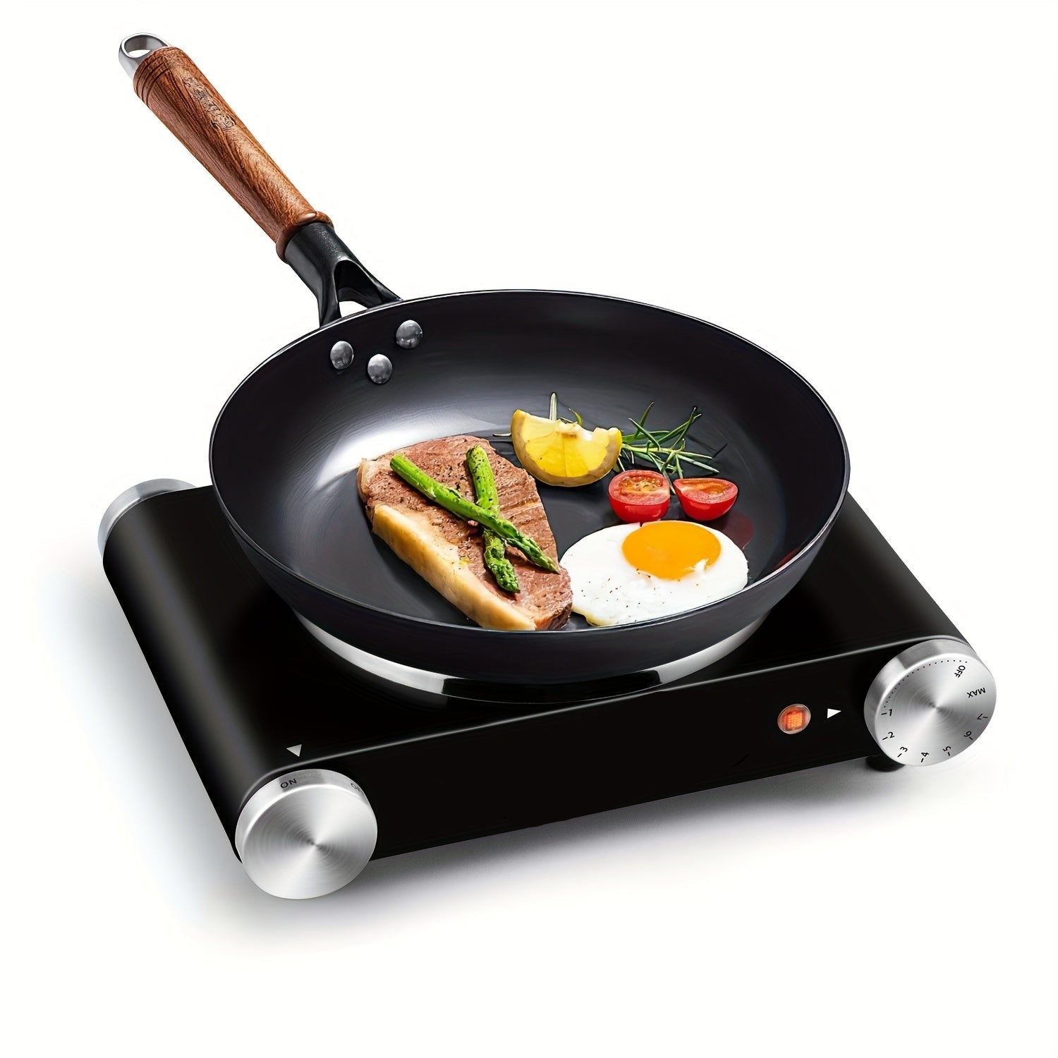 Cusimax 1500W Electric Hot Plate – Stainless Steel, Adjustable Temperature