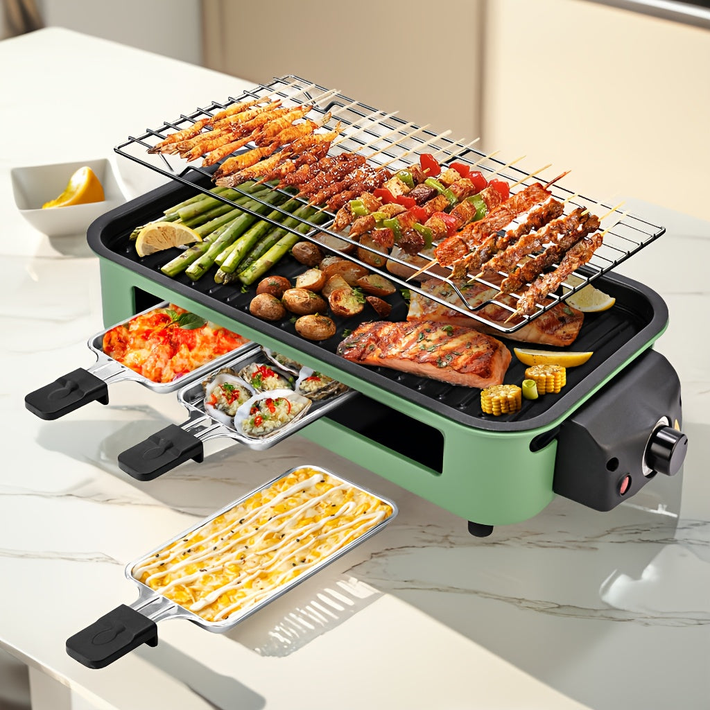 USB-Powered Electric Smokeless Indoor Grill – Stainless Steel, Compact & Efficient