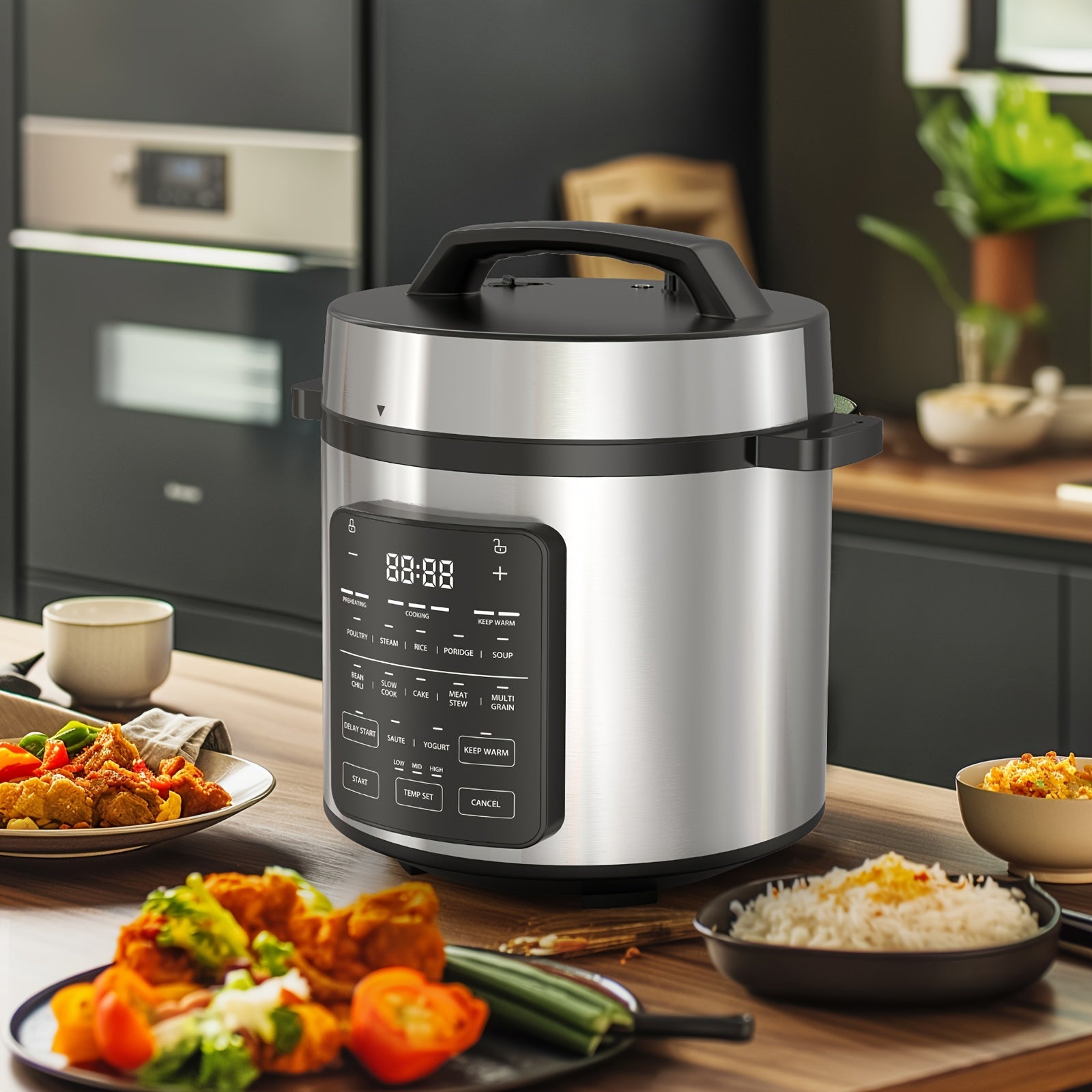 IDLE WAY Electric Pressure Cooker – 6QT Stainless Steel, Fast & Efficient Cooking
