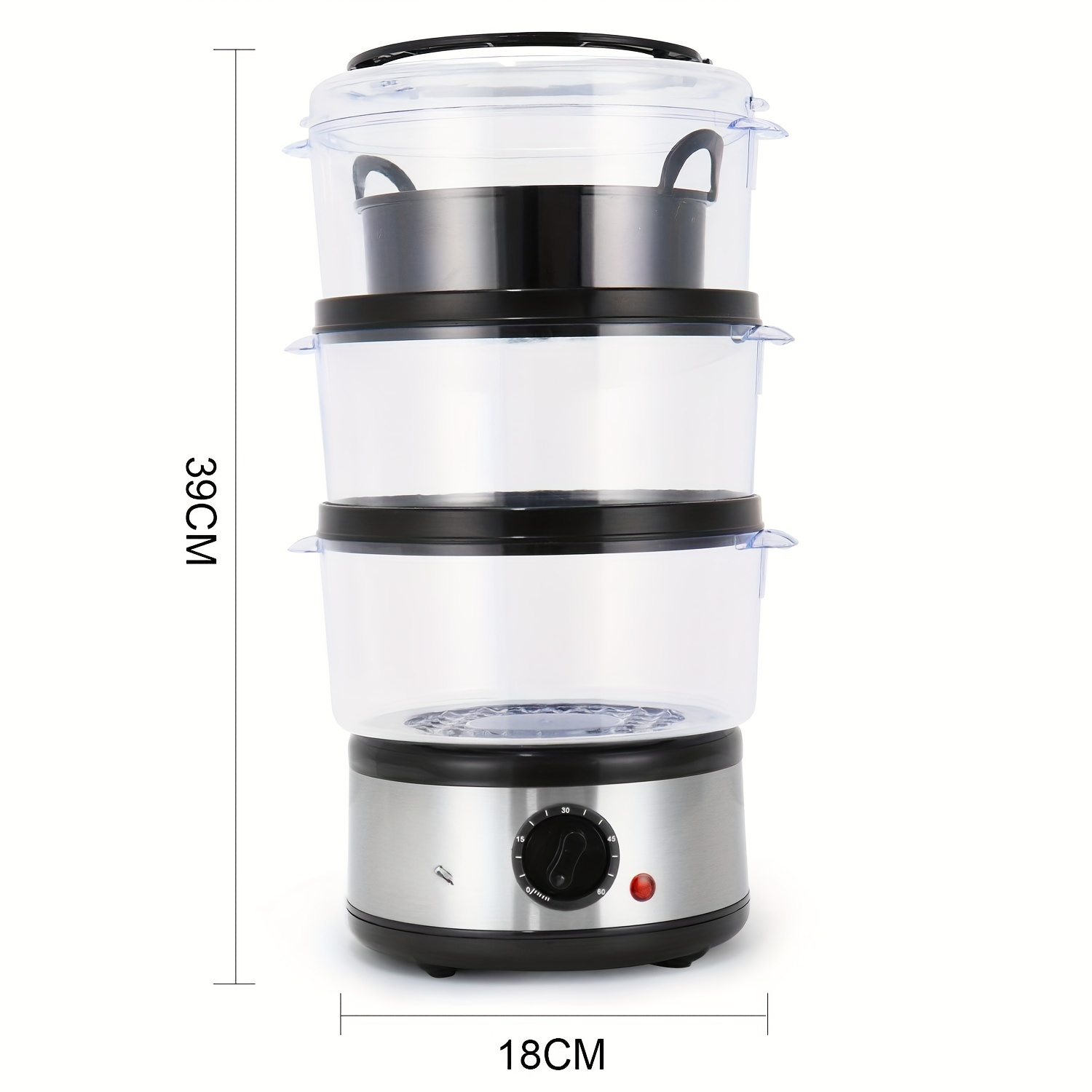 SUPERLEX 3-Tier Electric Food Steamer – 500W, Healthy and Efficient Cooking