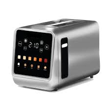 TouchGlow 2-Slice Digital Toaster – Stainless Steel, Touchscreen, 6 Shade Levels
