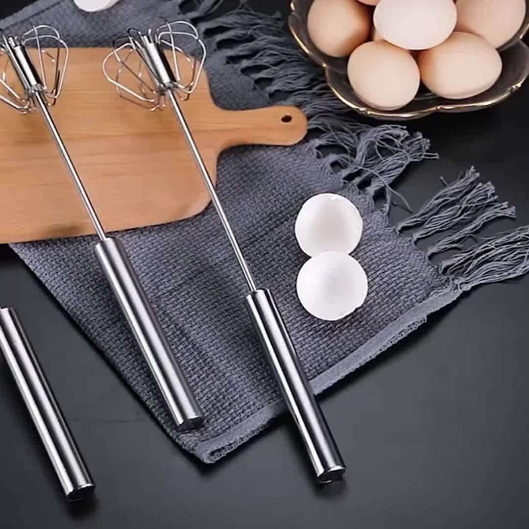 YUHUPHYLLIC Stainless Steel Semi-Automatic Hand Whisk