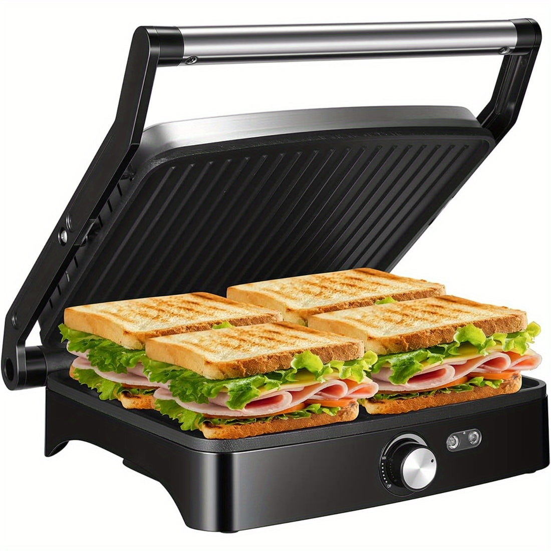 OSTBA 4-Slice Panini Press Grill