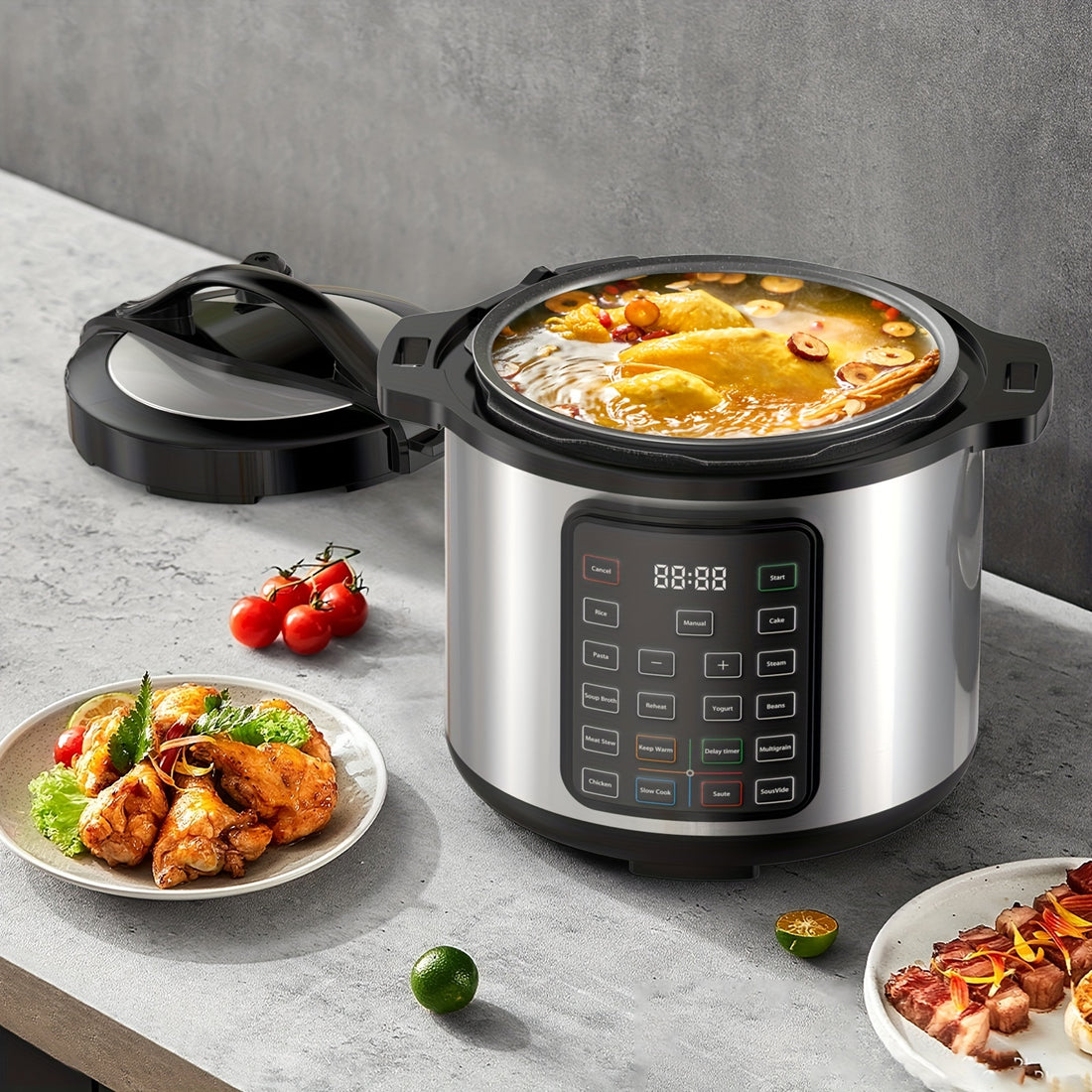 IDLE WAY Electric Pressure Cooker – 6QT Stainless Steel, Fast &amp; Efficient Cooking