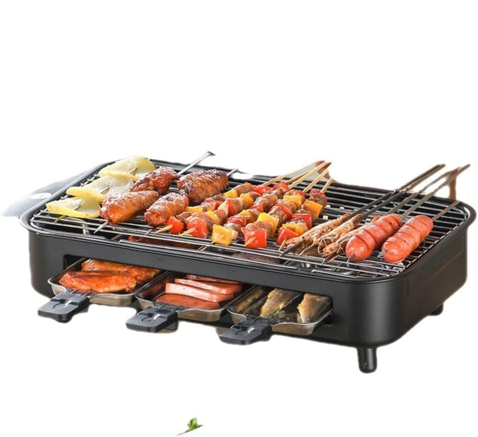 USB-Powered Electric Smokeless Indoor Grill – Stainless Steel, Compact &amp; Efficient